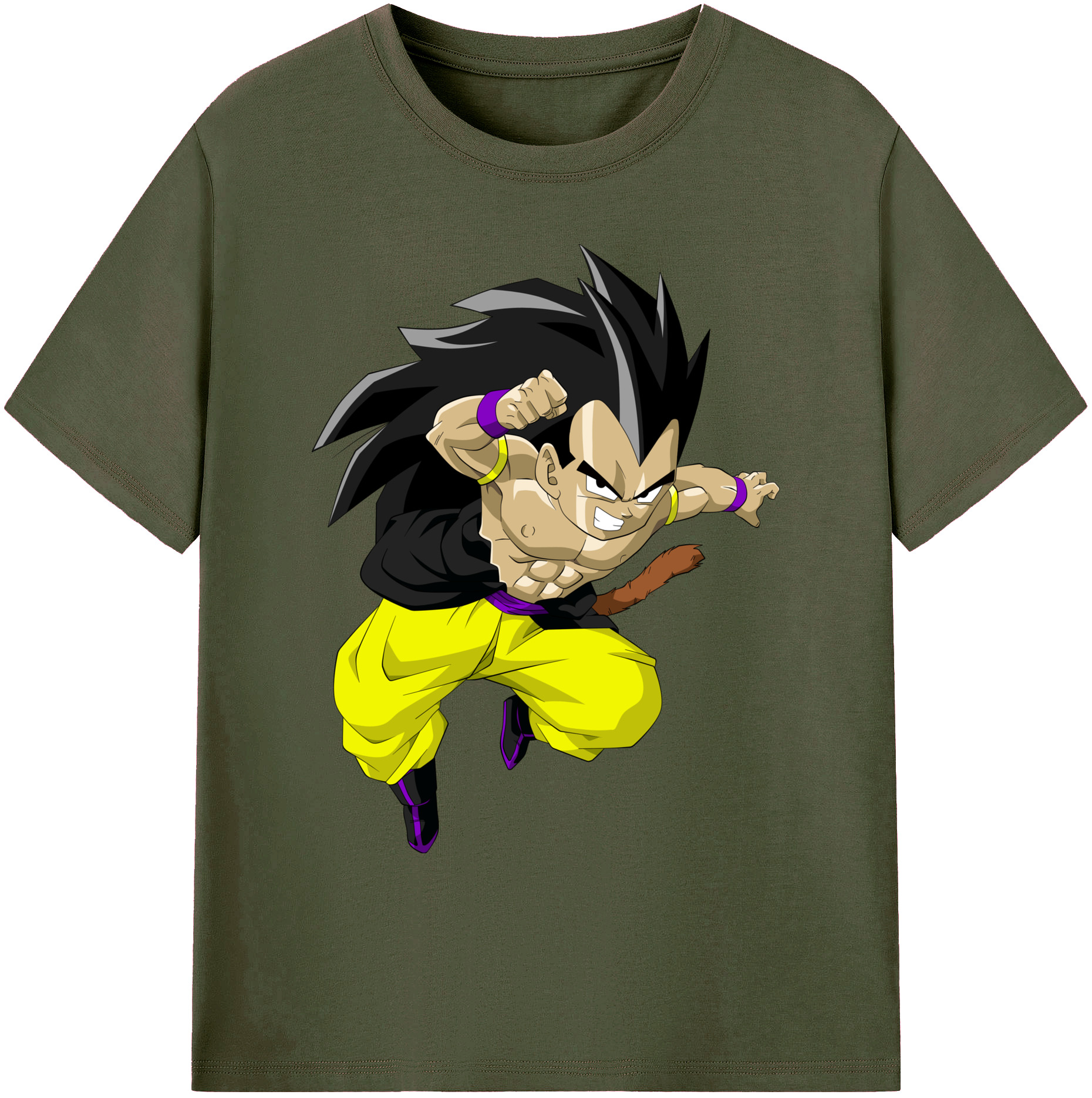 （画像用） ドラゴンボール ベジータ四世（Bejīta Yonsei）DRAGON BALL Vegeta IV 綿100％ メンズ半袖Tシャツ｜肌触りやわらか＆通気性
